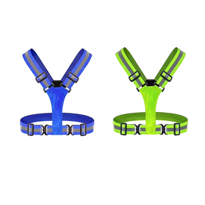 في الهواء الطلق مرحبا فيس ليلة تشغيل الدراجات الصمام سترة حزام قابل للتعديل وامض السلامة عاكس تشغيل سترة خفيفة - Product Image 3