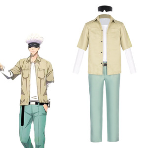 Costume de cosplay Jujutsu Kaisen Gojo Satoru, ensemble complet, vêtements décontractés d'anime, tenue élégante pour les trajets quotidiens, printemps 2023 - Product Image 1