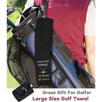 Serviette de golf brodée en microfibre à motif gaufré, logo personnalisé, mousqueton, qualité professionnelle pour les tournois