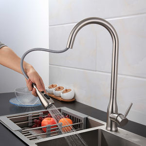 High Quality <strong>Components</strong> Pull Out Sprayer Kitchen Faucet Basin <strong>Tap</strong> Stainless Steel Extension <strong>Tap</strong> - Product Image 2