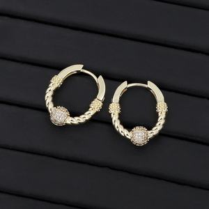 JXX Wholesale 14K Gold Plated <b>Fashion</b> Jewelry <b>Earring</b> Micro Inlay Zircon Custom Dainty Women huggies <b>Hoops</b> <b>Earring</b> - Product Image 3