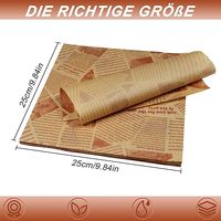 Papier ciré imprimé personnalisé papier d'emballage sandwich anti-graisse