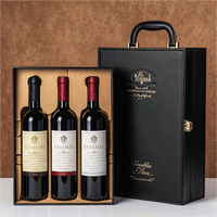 Caja de Embalaje de Lujo para Botellas de Vino, Personalizada con Logotipo, Impermeable, de Cartón Rígido con Esponja, para Regalo
