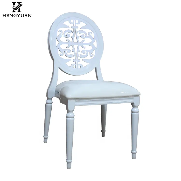 High quality white PU banquet chair white wedding chairs for hire