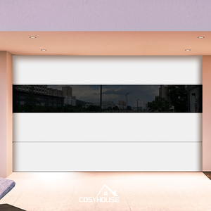 Luxuriöses Lamellen-Garagentor in Holzoptik aus Aluminium, Maßgefertigtes Bi-Fold Garagentor mit Fernbedienung für Moderne Villen und Häuser - Product Image 3