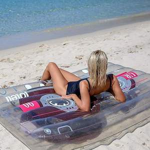 Retro Cassette Tape PVC <b>Inflatable</b> Pool <b>Float</b> Summer Beach Lounger for Adults - Product Image 5