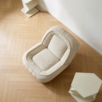 Fauteuil de salon rembourré en éponge, fauteuil d'appoint moderne de luxe, fauteuil paresseux, mobilier d'intérieur, chaise en velours doux pour balcon