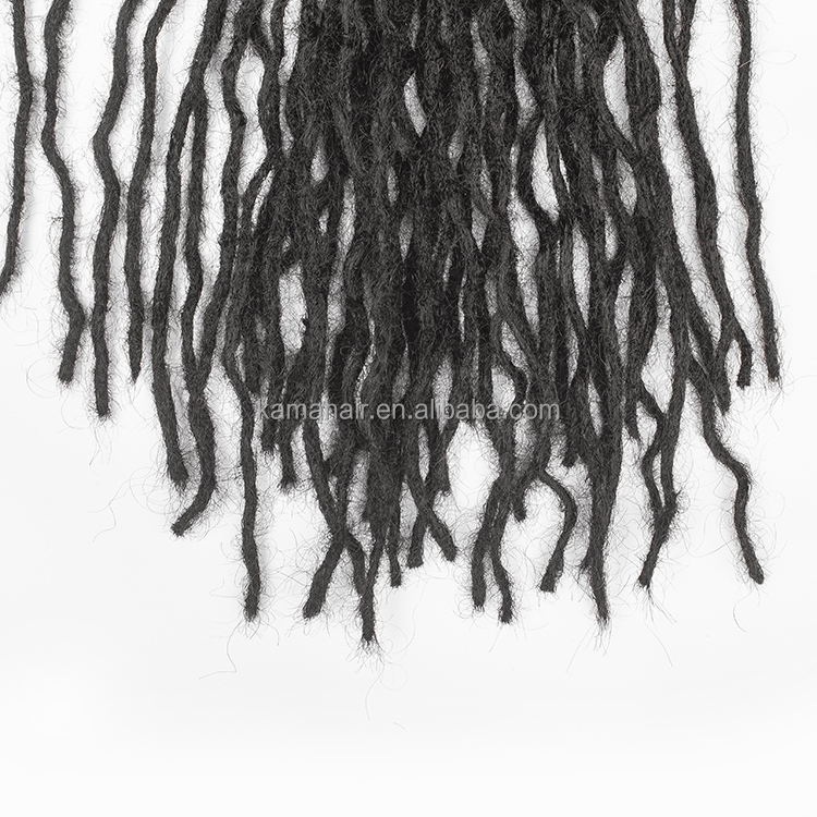 [KAMA Dreads] Human Hair Crochet Locs Extensions 16" Wrap Around Dreadlock Ponytail with Magic Paste Detail Section 6