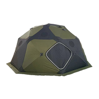 Tenda Memancing Es Musim Dingin Termal Oktagonal untuk Berkemah di Luar Ruangan, 3-4 Orang, Ringan dan Portabel, Bahan Oxford