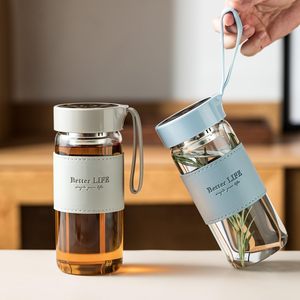 Botella de Agua de Vidrio con Tapa y Logotipo Personalizado, Reutilizable, Apta para Lavavajillas, para Camping y Uso Doméstico, con Funda de Vidrio de Borosilicato - Product Image 4