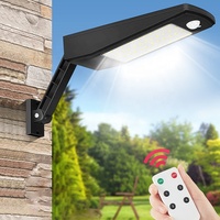 Applique murale solaire à détecteur de mouvement, angle réglable IP65, lampe de sécurité extérieure étanche pour jardin, rue et nuit, lampes solaires