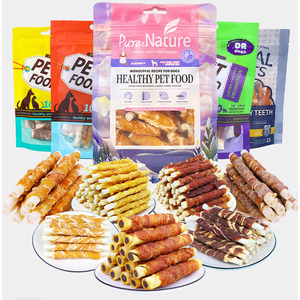 ODM OEM Wholesale Dogs Treats <strong>Snack</strong> Dental Cowhide Rolls Chew Sticks Chicken, <strong>Duck</strong> ,Beef Stuffed Dog Treats 100g,400g OEM ODM - Product Image 1