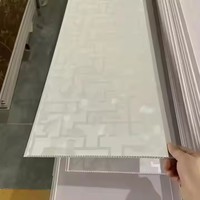 Prix le plus bas Marbre Verrouillage Faux Plafond Conception Coloré Intérieur Pvc Panneau Mural