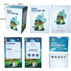 Silicone Unicorn Night <b>Light</b> <b>Led</b> Color Changing Remote Control Childrens Room Lamp Multicolored Soft Touch Lamp For Kids Bedroom - Product Image 2
