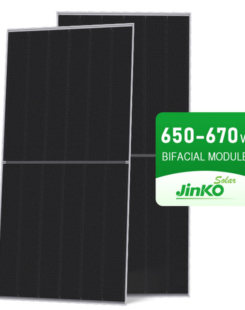 JinkoSolar 650W 660W 670W Bifacial Solar Panel N Type Double Glass PV Module