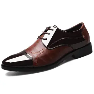 Yeni iş erkek deri ayakkabı yüksek kalite Vintage moda ofis ayakkabı gündelik erkek ayakkabısı Zapatos de Cuero