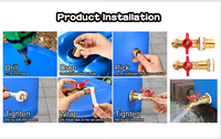 Kit de robinet de tonneau de pluie en laiton sans plomb CNClead 1/2 pouce avec raccords de cloison, marque OEM SUCCESS