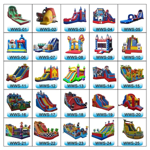 Hồ 40 chân cao Tiền Đạo Trò chơi trượt và trượt trẻ em của Inflatable trượt nước với khung hồ bơi - Product Image 5