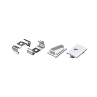 Profil LED encastré en aluminium en forme de U, éclairage de plafond apparent, bandes LED, profil en aluminium lumineux sur trois côtés