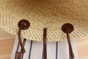 Borsa a tracolla in paglia di vimini francese, stile pastorale, borsa tote intrecciata, borsa da spiaggia per vacanze, borse in paglia di rafia - Product Image 5