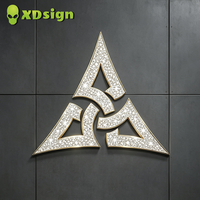 Enseigne LED personnalisée XDSign Diamond en acier inoxydable, étanche IPX7, pour publicité extérieure, signalétique lumineuse pour entreprises, télécommande, voiture