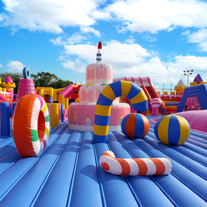 Circuito de Obstáculos Inflable Comercial para Niños y Adultos, Parque de Brincolines y Trampolines al Aire Libre con Material de PVC, Garantía de 3 Años - Product Image 4