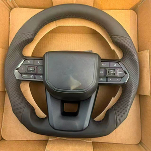 Volante Deportivo <span class=keywords><strong>GR</strong></span> de Cuero Completo para Toyota <span class=keywords><strong>Land</strong></span> <span class=keywords><strong>Cruiser</strong></span> LC79 LC76 LC70 LC300 2008-2021, Botones Negros, Acabado en Carbono - Product Image 3