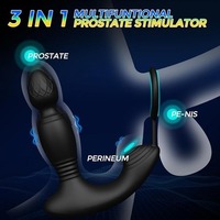 TT FOREST Prostata-Massagegerät Analvibrator mit Stoßfunktion, 7 Vibrationsmodi, Fernbedienung, Wasserdichter Analplug für Paare