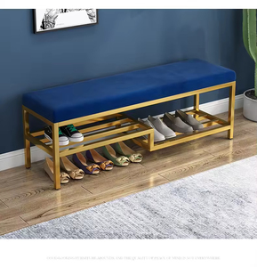 Light Luxury Modern Wood Home & School Use Upholstered <b>Shoe</b> <b>Rack</b> with Cushion Doorway Shoeshine You Can Sit - Product Image 1
