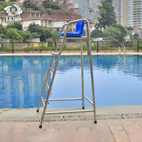 Couronne d'eau Chaise de sauveteur en acier inoxydable de haute qualité fermement stable avec logo international Outils et accessoires de piscine