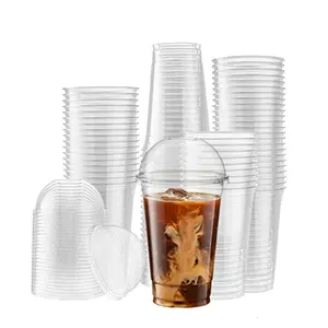 Bubble tea PLA PET Cup Environmentally Friendly and Degradable Disposable Plastic Cup Transparent
