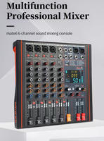 Console de mixage audio USB 6 canaux XTUGA de haute qualité pour DJ à domicile, karaoké, enregistrement sur ordinateur, effets DSP
