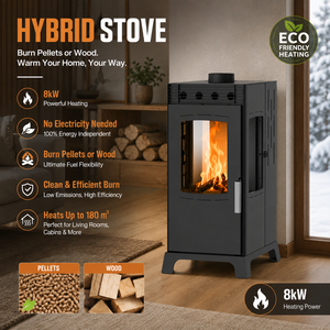 <span class=keywords><strong>Stufa</strong></span> <span class=keywords><strong>Ibrida</strong></span> a <span class=keywords><strong>Pellet</strong></span> e <span class=keywords><strong>Legna</strong></span> 8kW Non Elettrica CE ROHS, <span class=keywords><strong>Stufa</strong></span> Ecologica a Doppio Combustibile, Riscaldatore a <span class=keywords><strong>Pellet</strong></span> - Product Image 1