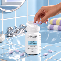 Flacon de rangement pour comprimés et capsules, en plastique, avec logo personnalisé, toucher doux, 120 compartiments, 100CC 150CC, avec couvercle à clapet, pour compléments alimentaires