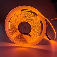 Bande lumineuse LED COB 8 mm 3000K blanc chaud flexible 12V 24V DC, ruban lumineux 320 LED/m pour maison, cuisine, chambre, plafond, décoration