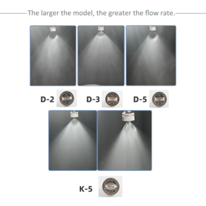 Nhanh chóng điều chỉnh hệ thống làm mát vòi phun áp suất thấp hình quạt 8mm Đầu nối vòi phun sương tưới vườn phun - Product Image 3