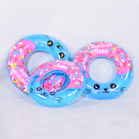 Usine En Gros Vente Chaude Donut Requin Sirène Anneau De Bain pour Enfants Piscine Flotteurs Tube Gonflable Anneau De Natation Gonflable