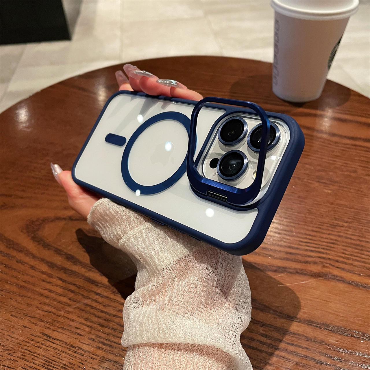 Bleu foncé + protecteur d'objectif