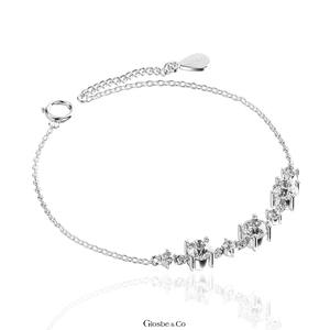 Pulsera de Moissanita Sintética (Creada en Laboratorio) Redonda de Uso Diario GRA, Plata de Vietnam, 5 mm - Product Image 2