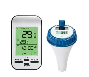 Termometer air apung bertenaga surya nirkabel, termometer Digital untuk mandi dan Kolam renang