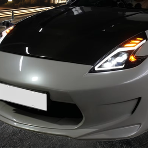 สำหรับนิสสัน 370Z ปี 2009-2021 ชุดอัพเกรดไฟหน้า DRL ด้านหน้า สี 6000K กำลังไฟ 72W ความสว่าง 8000 ลูเมน คุณภาพสูง 12V อะไหล่รถยนต์ใหม่ - Product Image 2