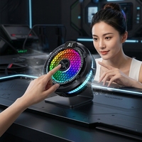 Refroidisseur de téléphone U-jie F47 RGB avec écran numérique, radiateur de téléphone portable en ABS, support magnétique, ventilateur de refroidissement pour jeux