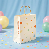 Sac en papier kraft imprimé avec logo personnalisé, avec poignée torsadée, sac de transport biodégradable