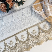 Nylon nouvelle fantaisie Lingerie Stretch LaceTrimmings dentelle garniture lacets élastiques tissus pour femmes doux Stretch dentelle 13.5cm