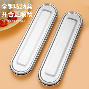 Caja de almacenamiento de cubiertos de acero inoxidable, 3 uds., duradera, de Color sólido, para adultos, práctico soporte para cuchara, tenedor y palillos - Product Image 1