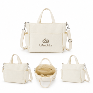 Bolsa de Lona Personalizada Promocional de Algodón <span class=keywords><strong>con</strong></span> Cremallera, Bolsillo Interior Forrado y Correa Desmontable, 16oz, de Polialgodón, para Venta al por Mayor de <span class=keywords><strong>Marca</strong></span> Minorista - Product Image 1