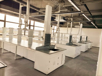 Table de laboratoire moderne en acier inoxydable résistant à la corrosion avec revêtement époxy, tiroirs et couleur personnalisée