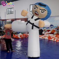 Modelo Inflable Personalizado de Jugador de Taekwondo y Fútbol, Personaje Gigante Inflable de Dibujos Animados para Eventos Deportivos