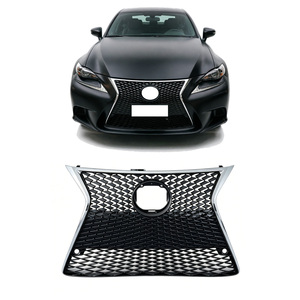 Calandre supérieure de pare-chocs avant noir brillant et chromé style F-Sport en nid d'abeille pour Lexus IS250 IS350 2011 2012 2013 <span class=keywords><strong>2IS</strong></span> - Product Image 3