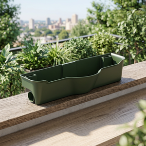 BEST Forest Box Bac de drainage moderne en plastique breveté, auto-arrosant, léger, durable, design extérieur pour jardinière murale V18 - Product Image 3